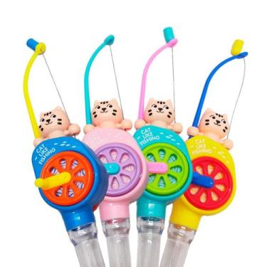 Imagem de Pesca Gato com Vara e Balinhas Tutti Frutti - 12 Unidades - Royal Toys