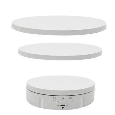 Imagem de Plataforma Giratória Elétrica 360° - 3 Velocidades, USB e Suporte de E