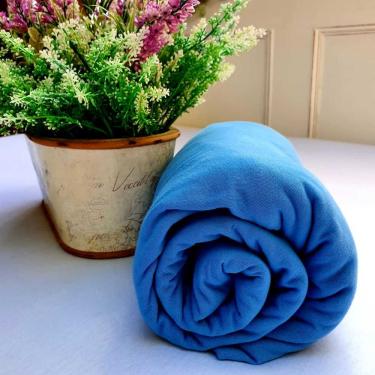 Imagem de Lençol Avulso Malha 100% Algodão King Size Azul 1 Peça