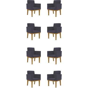 Imagem de Kit 8 Poltronas Reforçada Cinza