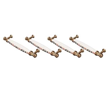 Imagem de 4 Conjuntos de Gabinete Antigo Pull R Liga de Zinco Ergonomic Vintage Gaveta Manunha para Armário Armário Doméstico Antigo Gaveta Puxada Gabinete Vintage