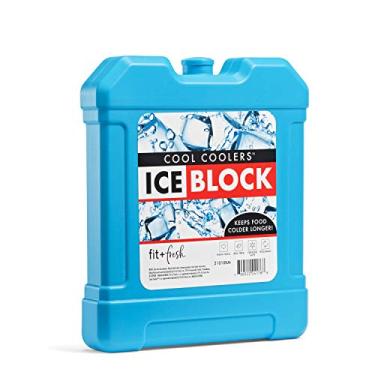 Imagem de Fit & Fresh Resfriadores legais da + Bloco de gelo para freezer GG, grande e poderoso pacote de gelo, perfeito para refrigerador isolado, bolsa de praia, mochila cooler e mais, 1 peça, azul