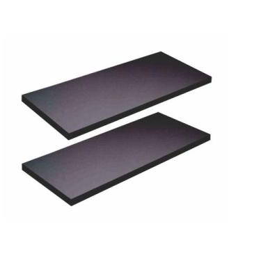 Imagem de 2 prateleiras preta 40x15 parede organização cozinha quarto escola dec