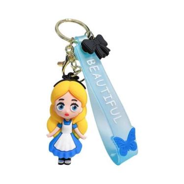 Imagem de Boneca pingente de mochila branca de neve, chaveiro fofo de silicone p