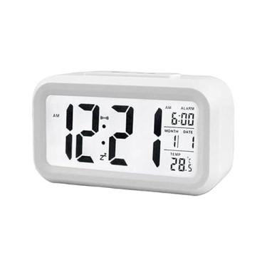 Imagem de Relógio de Mesa Digital Inteligente com Sensor de Temperatura (Branco)