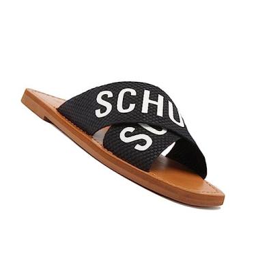 Imagem de Sandalia Schutz Rasteira Feminina - Preto/branco - 37