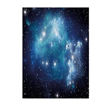 Imagem de Cobertor espacial, cenário vibrante de supernova celestial, energia dinâmica, Andrômeda, imagem mística do espaço sideral, leve e quente, perfeito para cama ou sofá, Queen, floral, 101,6 cm x 127 cm