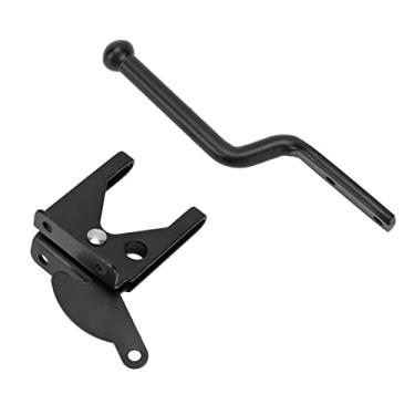 Imagem de Bloqueios de Portas Pretas HASP Aço Carbono de Trava, Fechamento Versátil de Cadeado de Segurança para Galpões, Armários, Armários, Portões, Armário - Uma Porta de Segurança Robusta e Fácil de