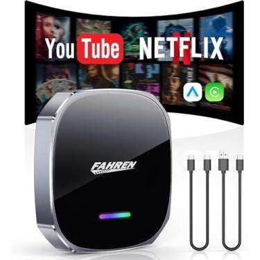 Imagem de Adaptador CarPlay sem fio para iPhone e Android Auto – Dongle AI Magic Box converte com fio para CarPlay sem fio, suporta Netflix/YouTube