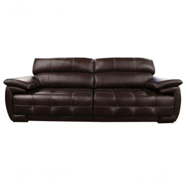 Imagem de Sofá Retrátil E Reclinável De Couro Filipinas 2,40 M Preto Iguana - Mempra Design