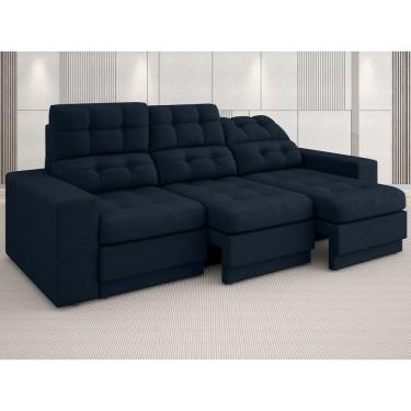 Imagem de Sofá Jobim 2,05m Assento Retrátil e Reclinável Velosuede - NETSOFAS
