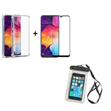 Imagem de Kit Capa a Prova D'água Samsung Galaxy A50 + Capa + Película Vidro 3D