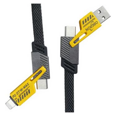 Imagem de Cabo Oberon Tipo C E Lightning Or-co32 - Usb E Tipo-c 65w Preto