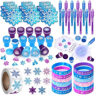 Imagem de Conjunto de lembrancinhas de festa Winrayk Frozen Birthday Supplies Girls 61 unidades