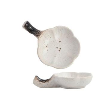 Imagem de Prato de imersão de esmalte quadrado de cerâmica, utensílios domésticos japoneses simples - ponta de gergelim]