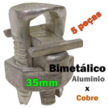 Imagem de Kit 5 Conector Split Bolt Parafuso Fendido para Emenda Cabos 35mm Bime