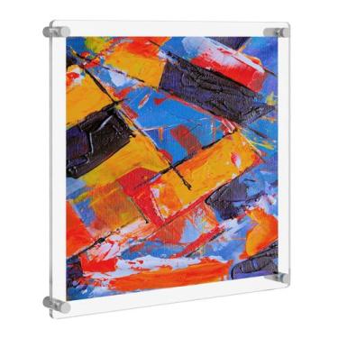 Imagem de Suporte de parede de acrílico transparente NIUBEE para porta-retratos 