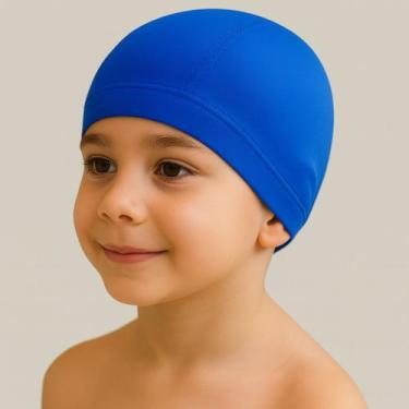 Imagem de Touca infantil para natação tecido - alíki, Azul