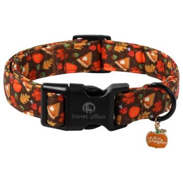 Imagem de Coleira de cachorro Lionet Paws Halloween Cute Leaves para cães médios