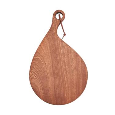 Imagem de Bothyi Tábua de corte de madeira bandeja de servir pão resistente decoração de pizza portátil queijo frutas vegetais bife multiuso para cozinha, M
