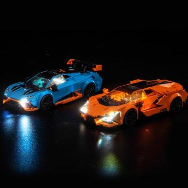Imagem de LocoLee Kit de luz compatível com Lego 77238 Lamborghini Revuelto e Huracán STO – sem modelo apenas luz, acessórios de iluminação LED compatíveis com Lego 77238