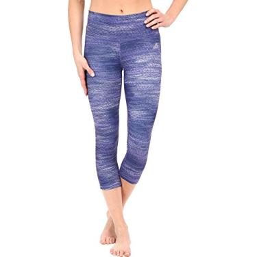 Imagem de Meia-calça feminina Adidas Performer 3/4, Cintura média, Purple Heather, X-Small