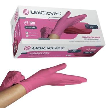 Imagem de Luva de Látex com Pó Unigloves Clássico Pink P 100 Unidades - Uniglove