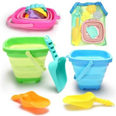 Imagem de Conjunto de brinquedos de areia de praia RacingFun dobrável para crian