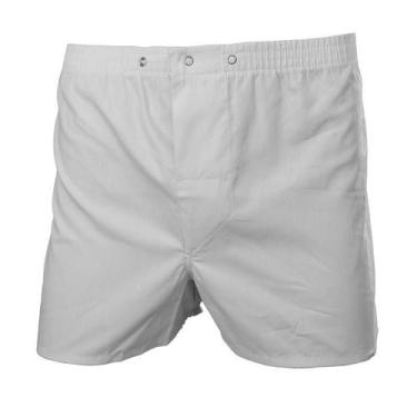 Imagem de Cueca Samba-Canção de Botão Candisani Cintura Elástica - 8560, Cinza c