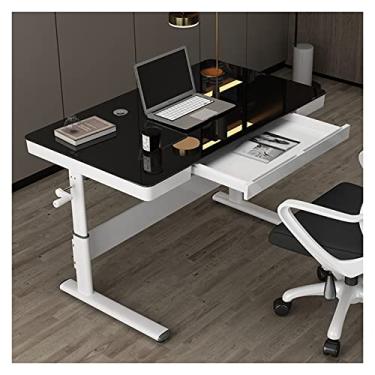 Imagem de Mesa de trabalho de escritório em casa, escritório, mesa de trabalho com gaveta, moderna, minimalista, mesa de jogos, mesa de computador