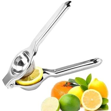 Imagem de BAMUTU Espremedor de limão manual resistente – Espremedor de frutas cítricas de extração máxima para limão, laranja, limão - aço inoxidável anticorrosivo e liga de zinco, pode ser lavado na