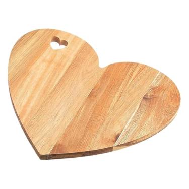 Imagem de Tábua de cortar em forma de coração, tábua de corte de madeira, tábuas de cortar de madeira, pão de madeira | Corte, bandeja decorativa para servir em forma de coração, charcutaria para queijo de