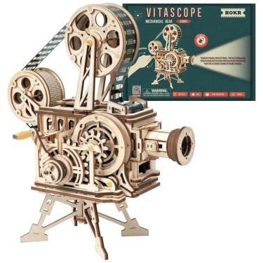 Imagem de Quebra Cabeças 3D em Madeira para Adultos, Tema Projetor Vintage com 183 Peças, ROKR