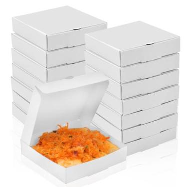 Imagem de Mini caixas de pizza WANGDEFA 50 unidades de 9 x 9 cm de papelão verme