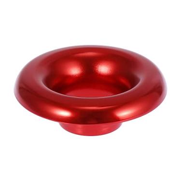 Imagem de X AUTOHAUX Adaptador de liga de alumínio Bellmouth de 7,62 cm, adaptador de empilhamento de velocidade para carro, entrada de ar turbo modificado, cobertura decorativa vermelha