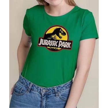 Imagem de Camiseta Camisa Algodão Feminina Masculina Adulto Filme Dinossauro Jur