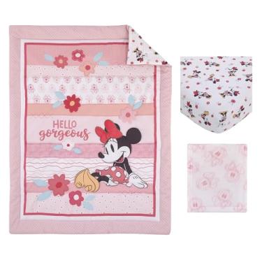 Imagem de Roupa de cama Hello Gorgeous Minnie Mouse, 3 peças, rosa e branco NoJo