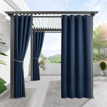 Imagem de Cortina externa RYB HOME Azul marinho 132x213 cm Impermeável