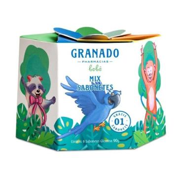 Imagem de Kit Granado Bebê Mix Sabonetes Glicerina 6 Unidades De 90g Cada