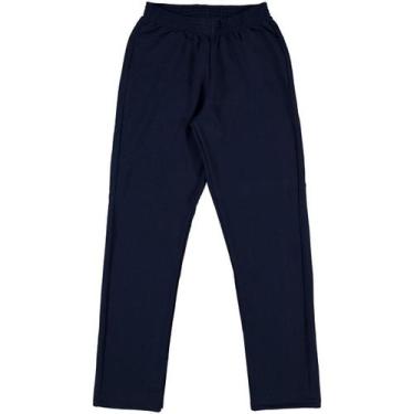 Imagem de Calça moletom adulto básico com 2 bolsos dalri, M, Azul marinho