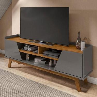 Imagem de Rack Sala Turim para TV até 65 Polegadas com Pés Madeira - Móveis Bech