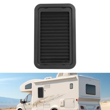 Imagem de WUTIST 806621 Kit completo de janela de persiana fina para portas de entrada de RV 30 cm L x 53 cm A preto