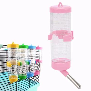 Imagem de Hamsters Water Bottle Automatic No Drip Hanging Water Feeder Dispenser for Small Animals Guinea Pig Rat Rabbit Dwarf Gerbil Chinchilla(Pink 250ML)