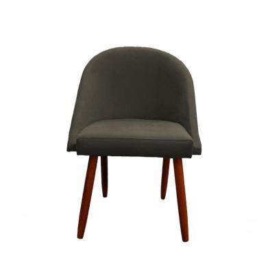 Imagem de Cadeira Poltrona Arredondada Suede Marrom Rato D'classe Decor