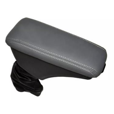 Imagem de Apoio De Braço Com Porta Objetos Para Mobi 2016 A 2023 (Cinza - Costura Cinza)