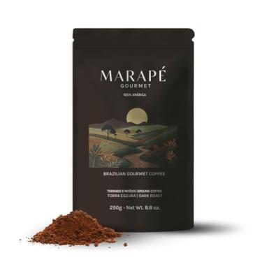 Imagem de Café Marapé Gourmet 100% Arábica Torrado e Moído, em Pó de Torra Escura com Selo ABIC, Origem Brasileira, Ideal para Como Fazer Café Autêntico e Aromático, 250g