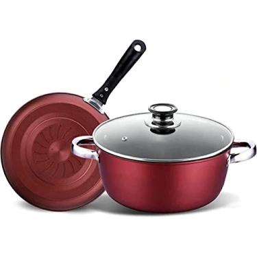 Imagem de Conjunto de panelas conjunto de panela de sopa, frigideira, panela de leite, panela de indução, panela antiaderente, caçarola, wok