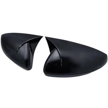 Imagem de Capa de espelho de asa de carro, para VW, para Polo Mk6 AW, para GTI 2018-2021 OX, para capa de espelho retrovisor de buzina, tampas de carro acabamento em fibra de carbono exterior