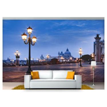 Imagem de Papel De Parede Cidade Veneza Poste Luzes 3D Ncd166 - Você Decora