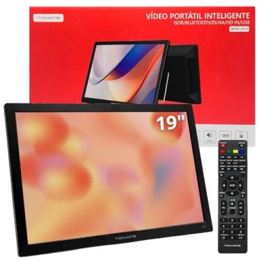 Imagem de Monitor Portátil 19" HD Multi-Tela Design Ultra-Slim com Bluetooth, Alto-Falantes Embutidos, Entradas HDMI e USB - Extensor de Tela para Notebook, Trabalho/Jogos